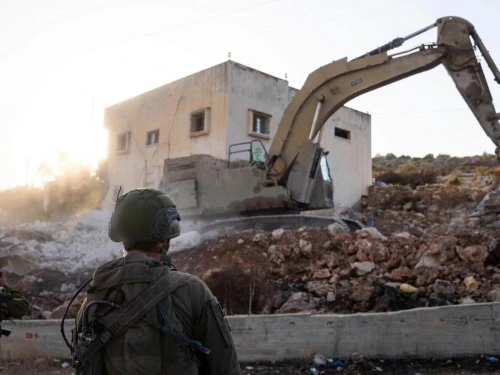 IDF troops of the Ephraim Brigade demolished on Oct. 22, 2025, the home of Palestinian terrorist Jamil Samarah, who was involved in the murder of an Israeli pregnant mother, Tzeela Gez, 30, on May 14 near Bruqin in Samaria, as she was on her way to deliver her fourth son. Credit: IDF.