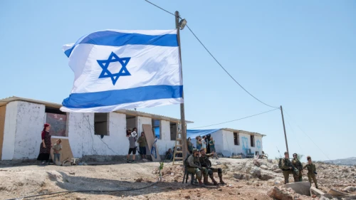 The then-unauthorized Israeli outpost of Evyatar before its evacuation as part of a deal with the government, July 2, 2021. Photo by Sraya Diamant/Flash90.