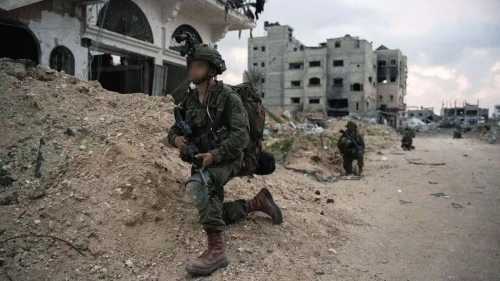 Israeli forces operating in the area of Shifa Hospital in Gaza City on March 31, 2024. Credit: IDF.