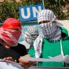Palestinians demonstrate in the Balata refugee camp against the policies of Scott Anderson, director of UNRWA in Judea and Samaria, Sept. 17, 2017. Photo by Nasser Ishtayeh/Flash90.