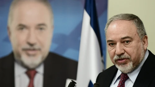 Yisrael Beiteinu leader Avigdor Lieberman speaks during a press conference in Tel Aviv on March 19, 2019. Photo by Tomer Neuberg/Flash90.