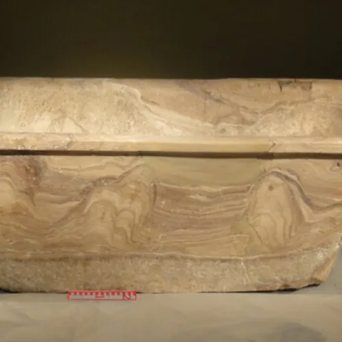 Herod’s royal calcite-alabaster bathtub, found in Kypros fortress. Photo by professor Amos Frumkin/Hebrew University of Jerusalem.