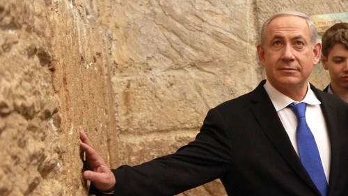 Click photo to download. Caption: Israeli Prime Minister Benjamin Netanyahu at the Western Wall on January 22, 2013. Credit: Marc Israel Sellem/POOL/Flash90.