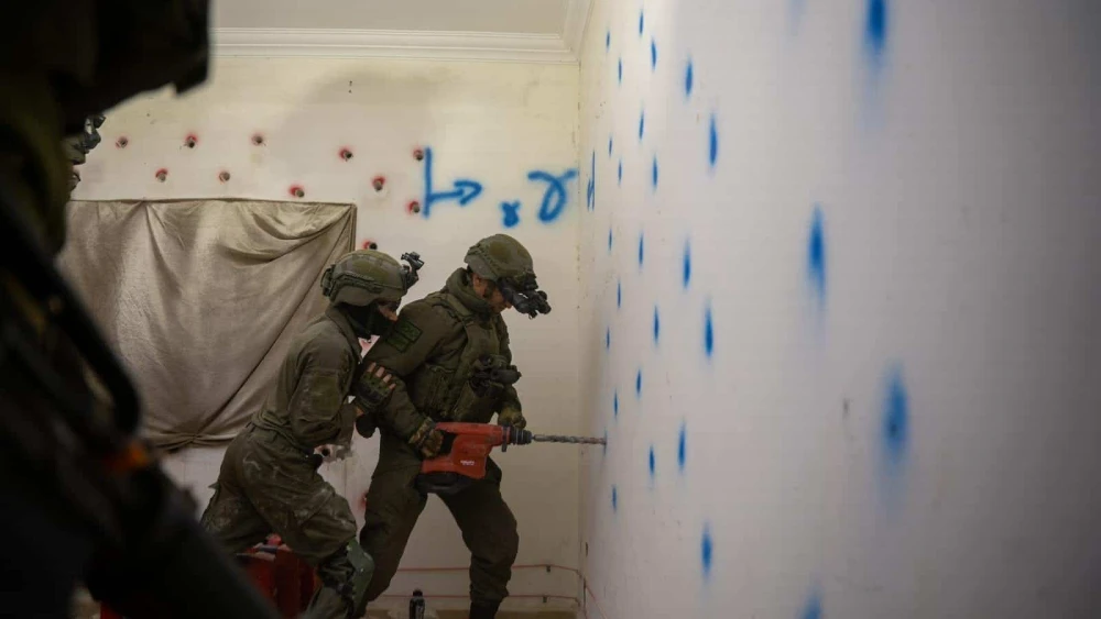 Israel Defense Forces soldiers work to demolish the northern Samaria home of Ahmad al-Rub, a Palestinian terrorist who murdered two Israelis in a stabbing and car-ramming spree, Jan. 14, 2026. Credit: IDF.