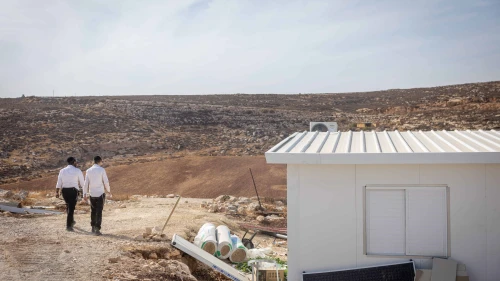 View of the Haredi Mitzpe Leah outpost in the Binyamin Regional Council of southern Samaria, Nov. 2, 2025. Photo by Chaim Goldberg/Flash90.