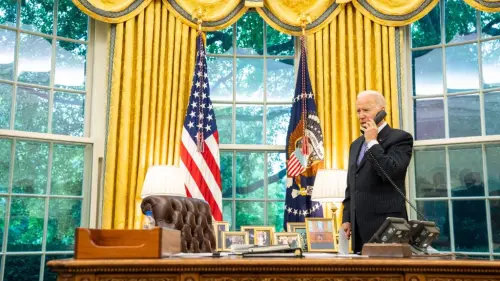 U.S. President Joe Biden in the Oval Office. Credit: Joe Biden/Twitter.