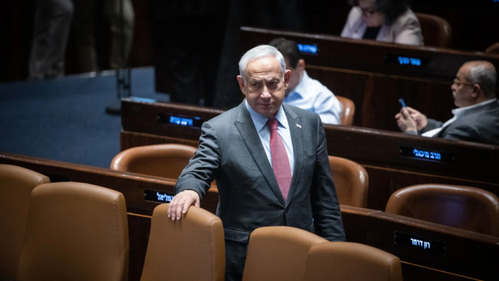 Israeli Prime Minister Benjamin Netanyahu at the Knesset, March 13, 2023. Photo by Yonatan Sindel/Flash90.