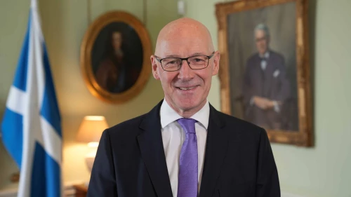 First Minister of Scotland John Swinney at his office in Edinburgh, May 10, 2024. Credit: The Government of Scotland.