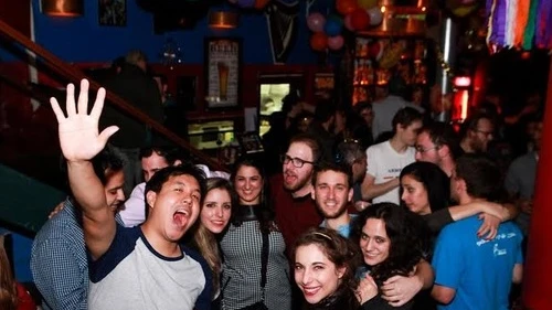 Click photo to download. Caption: Eliana Rudee (in front) celebrates the New Year with her friends in Jerusalem. Credit: Courtesy Eliana Rudee.