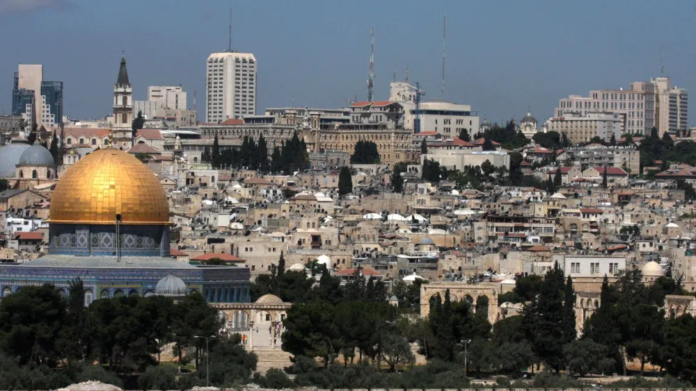The Jerusalem skyline seen from the Mount of Olives, May 19, 2008. Photo by Nati Shohat/Flash90.