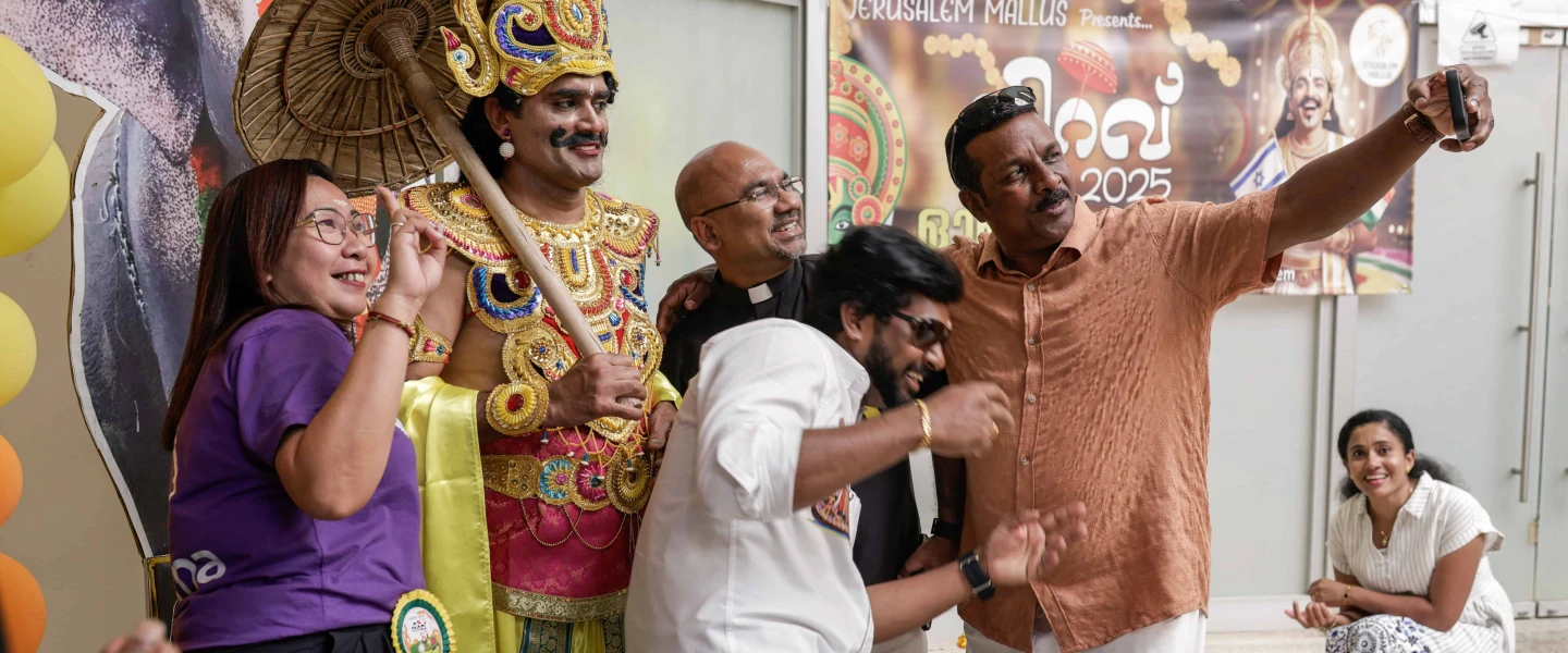 Foreign workers from India enjoy traditional holiday celebrations in Jerusalem, Sept. 8, 2025. Photo by Rachel Alroey/Flash90.