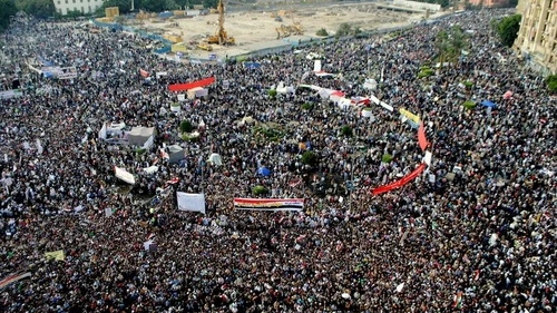A demonstration in Tahrir Square in downtown Cairo, Egypt, in December 2018. Credit: The Egyptian Liberal.