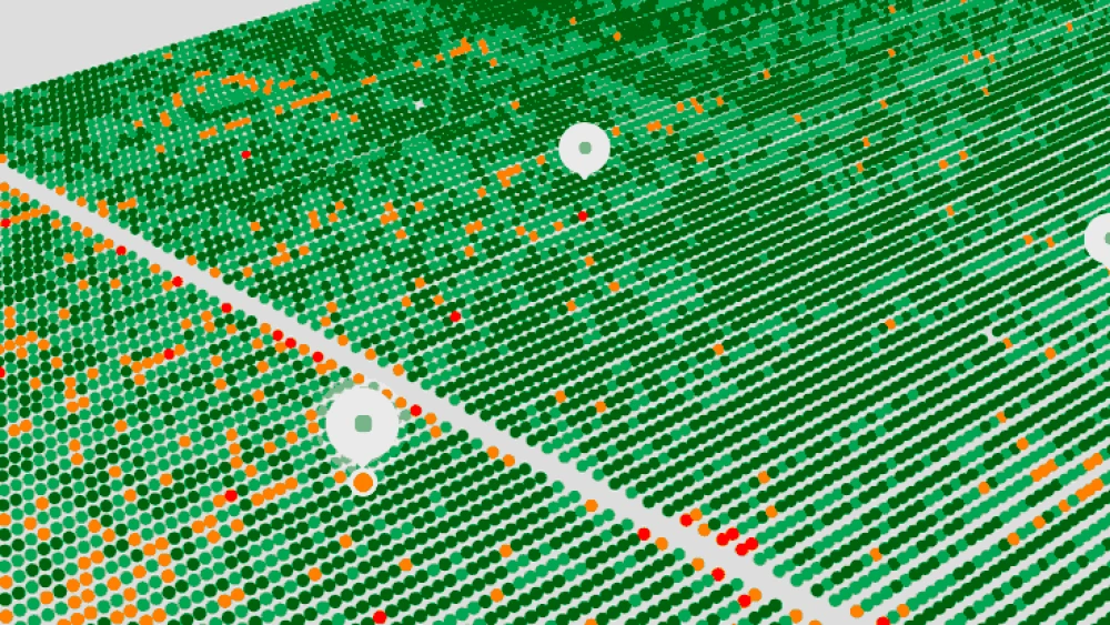 Israeli startup SeeTree utilizes drones and artificial intelligence to enable precision agriculture for orchards. Credit: Screenshot via SeeTree.