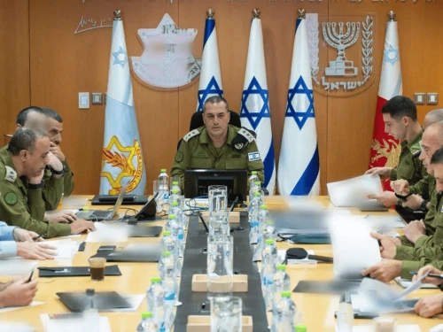 IDF Chief of Staff Lt. Gen. Eyal Zamir holds a security assessment with the General Staff Forum and leaders of Israel's security establishment, Aug. 13, 2025. Credit: IDF.