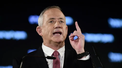 Former Israel Defense Forces' Chief of Staff Benny Gantz, head of the Blue and White Party, in Tel Aviv on Feb. 19, 2019. Credit: Tomer Neuberg/Flash90.