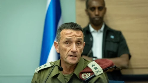 IDF Chief of Staff Lt. Gen. Herzi Halevi attends a Defense and Foreign Affairs Committee meeting at the Knesset in Jerusalem, July 18, 2023. Photo by Yonatan Sindel/Flash90.