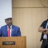 Avraham Neguise speaks during an event marking "Yom HaAliyah" at the Kneeset, the Israeli parliament in Jerusalem, October 24, 2017. Photo by Yonatan Sindel/Flash90.