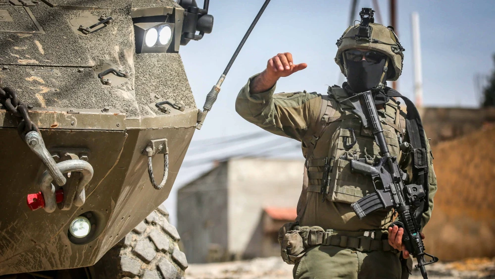 Israeli soldiers operate with their armored vehicles in the Samaria city of Jenin, March 4, 2025. Photo by Nasser Ishtayeh/Flash90.
