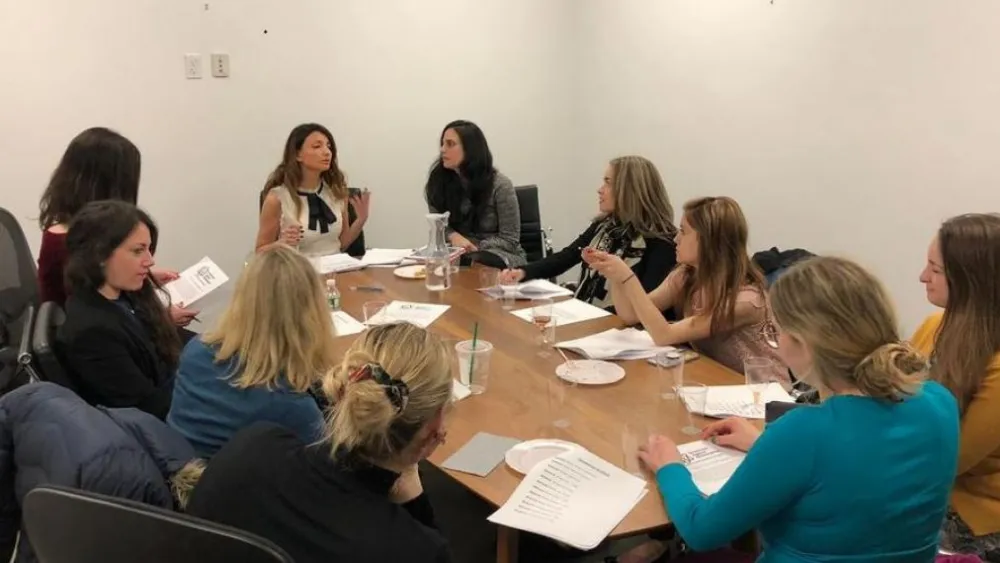 A meeting of the Women’s Committee for Americans Against Antisemitism. Source: Screenshot.