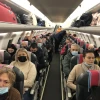 Ukrainian refugees on their way to Israel from Romania, March 7, 2022. Photo by Josh Hasten.