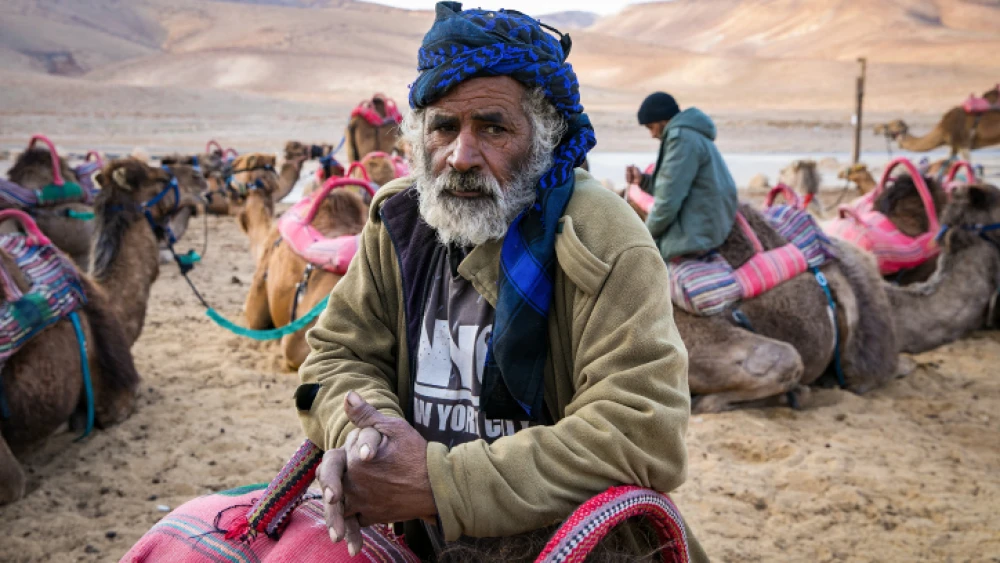 Bedouin in the Negev Desert near Arad, Feb. 20, 2020. Photo by Anat Hermony/Flash90.