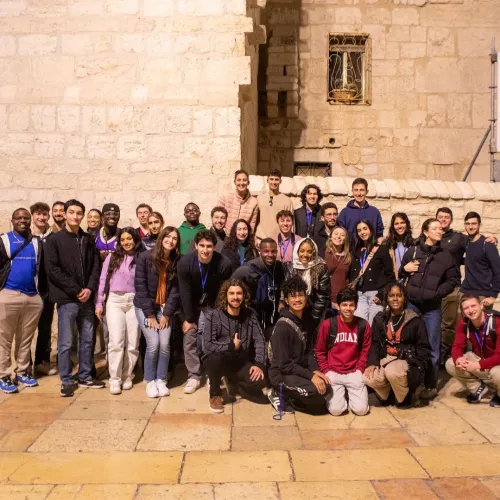 ICC Geller International Fellows visit the Church of Nativity in Bethlehem. Credit: israelcc/Instagram.