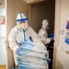 Sheba Medical Center team at the Coronavirus ward of Sheba Medical Center unit, in Ramat Gan, July 27, 2020. Photo by Yossi Zeliger/Flash90