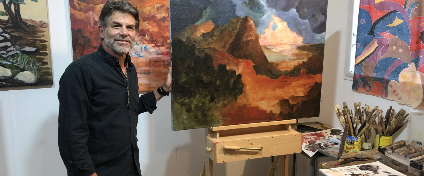 Israeli artist Marc Provisor, who spent three decades working in the field of counter-terrorism. Photo by Josh Hasten.