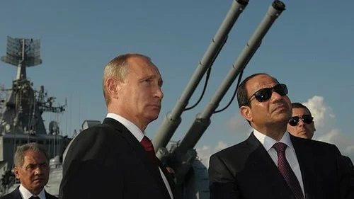 Russian President Vladimir Putin and Egyptian President Abdel Fattah El-Sisi visit Russia's Moskva missile cruiser on Aug. 12, 2014. Credit: Russian Presidential Press and Information Office.