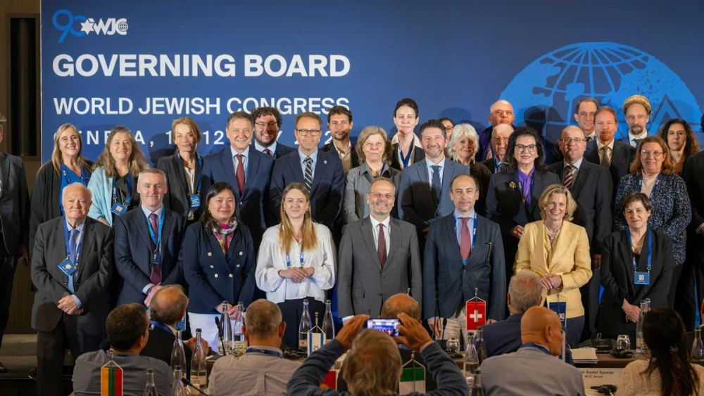 Envoys of 25 countries and several organizations pose for a group photo in Geneva, Switzerland on May 12, 2026. Photo courtesy of WJC.