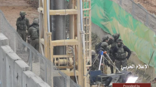 IDF activity at the Israeli-Lebanese border from the Lebanese side, Dec. 11, 2018. Source: Central-media.org/MEMRI.