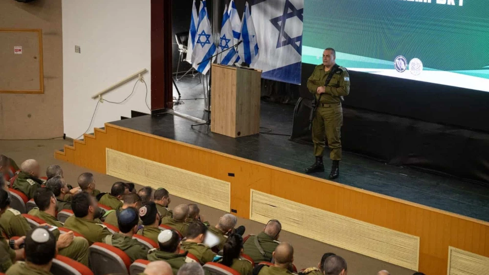 IDF Chief of the General Staff Lt. Gen. Eyal Zamir speaks at the Ground Forces’ “The Commander as the Trainer” Conference in Tel Aviv, Dec. 31, 2025. Credit: IDF.