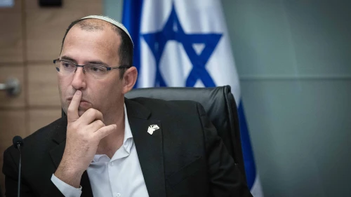 Israeli lawmaker Simcha Rotman leads a committee meeting in the Knesset in Jerusalem, Nov. 27, 2023. Photo by Chaim Goldberg/Flash90.