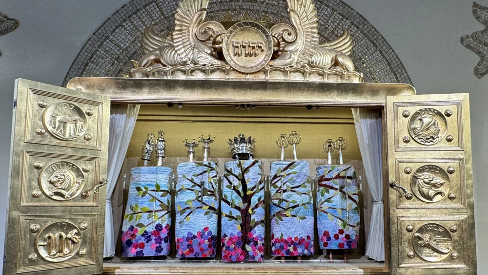 Torahs of Temple Israel in West Bloomfield, Mich. Credit: Courtesy.