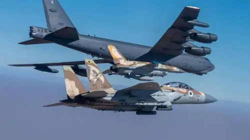 U.S. and Israel Air Force craft drill during the "Juniper Oak" military exercise in early 2023. Credit: CENTCOM.