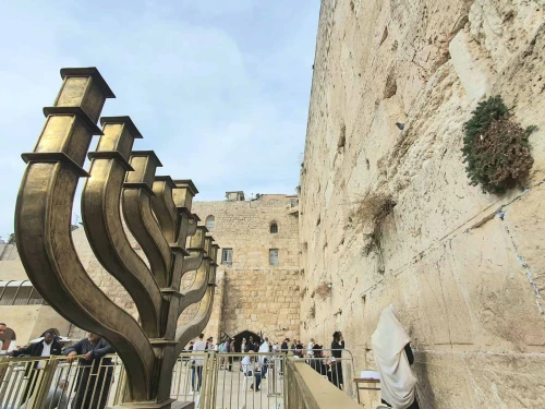Chanukah Menorah at Western Wall