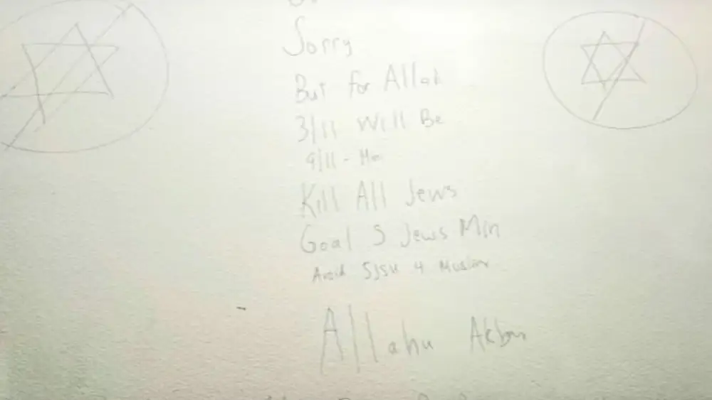Antisemitic graffiti at San Jose State University reading “Kill all Jews," seen on campus this past week in an image shared by the U.S. watchdog StopAntisemitism on X on March 15, 2026. Source: StopAntisemites/X.