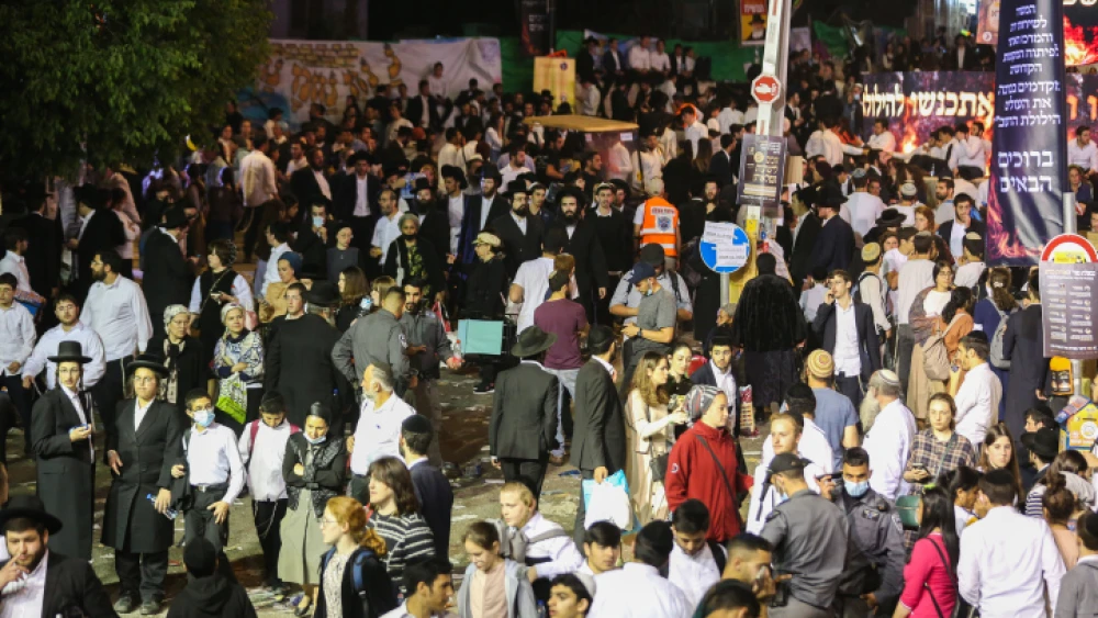 Mount Meron, following a fatal crowd crush during the celebration of the Jewish holiday of Lag B'Omer, April 30, 2021. Photo by David Cohen/Flash90.
