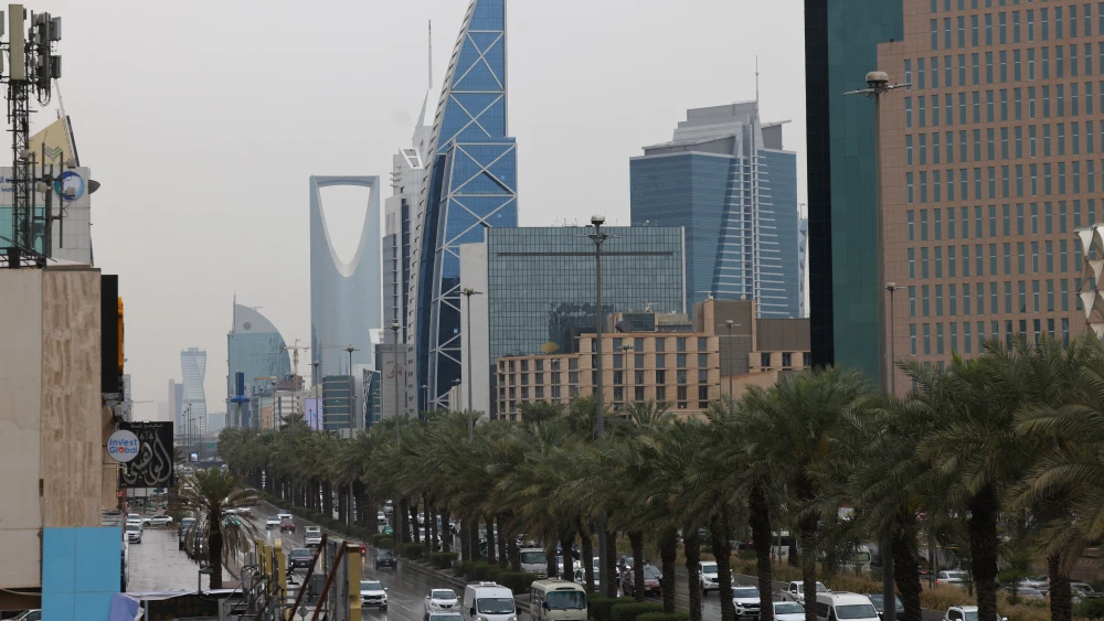 Vehicles drive along King Fahad Road in Saudi Arabia's capital, Riyadh, March 3, 2026. Photo by Fayez Nureldine/AFP via Getty Images.