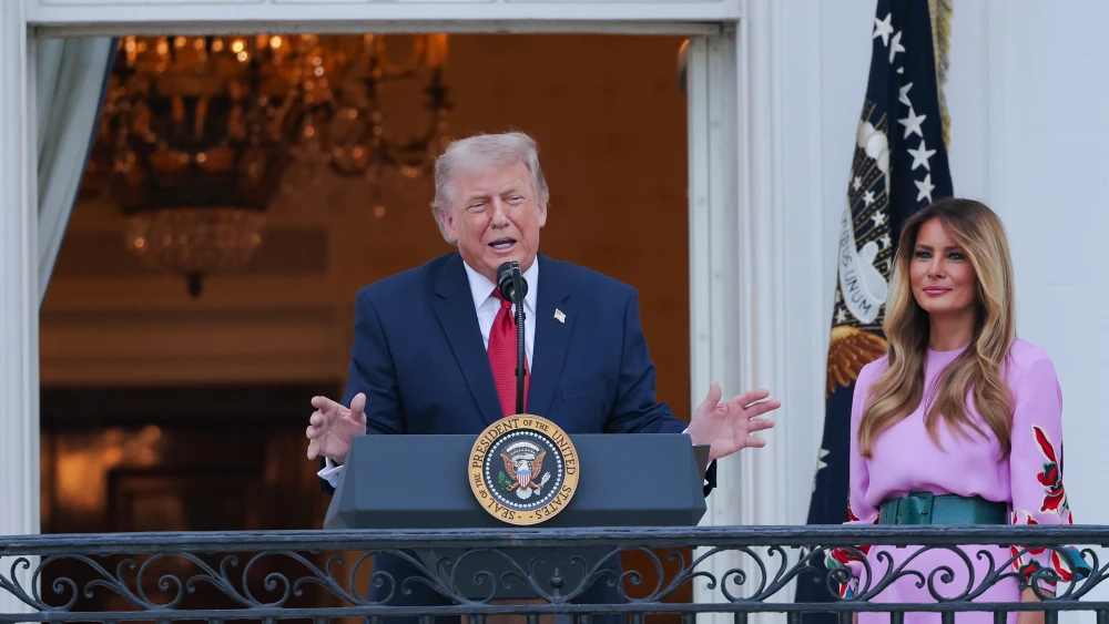 U.S. President Donald Trump delivers remarks during the Congressional Picnic on the South Lawn of the White House, May 19, 2026. Photo by Heather Diehl/Getty Images.