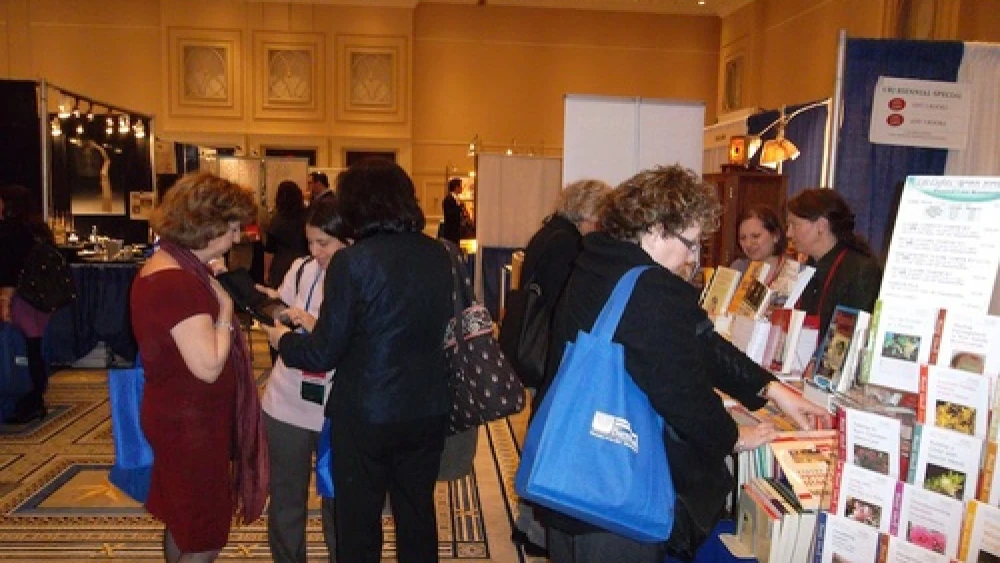 The exhibit hall at the Union for Reform Judaism biennial convention. Photo by Jacob Kamaras.