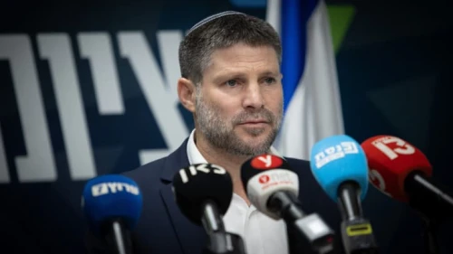 Israeli Finance Minister Bezalel Smotrich leads a meeting of his Religious Zionism Party at the Knesset in Jerusalem, Oct. 23, 2023. Photo by Oren Ben Hakoon/Flash90.