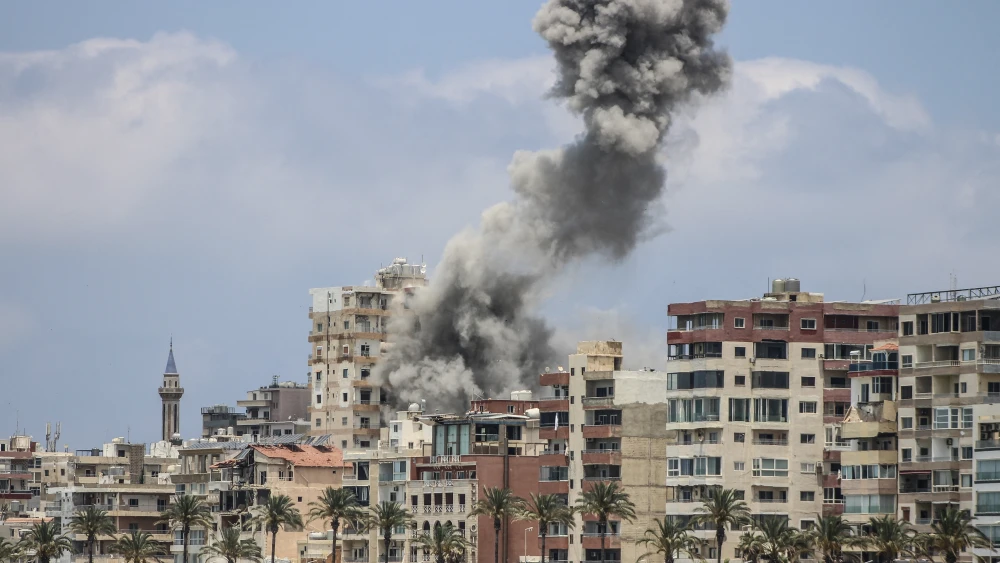 Smoke rises following an Israeli airstrike in Tyre, Lebanon on June 9, 2026. Photo by Kawant Haju / AFP via Getty Images.