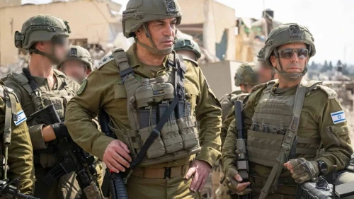 Israel Defense Forces Chief of Staff Lt. Gen. Eyal Zamir holds a situational assessment in the Samaria city of Tulkarem, Aug. 22, 2025. Credit: IDF.