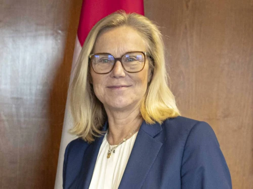 Sigrid Kaag visits the State Department in Washington on Nov, 15, 2023. Photo by Freddie Everett/State Department.