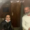 Israeli couple Natalie and Mordy Oknin on their way back home after being released from detention in Turkey, Nov. 18, 2021. Credit: Israeli Foreign Ministry.
