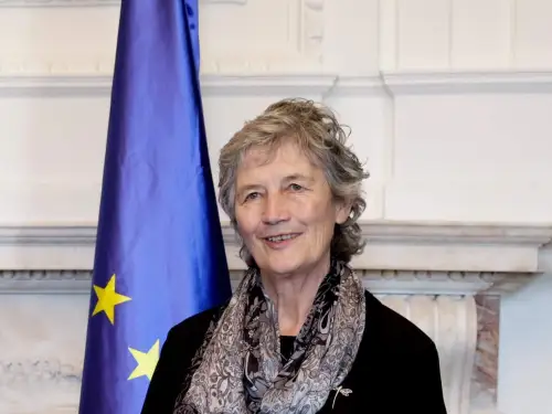 Catherine Connolly receives guests at the Irish parliament in Dublin, Ireland on Dec. 1, 2022. Photo credit: Houses of the Oireachtas.