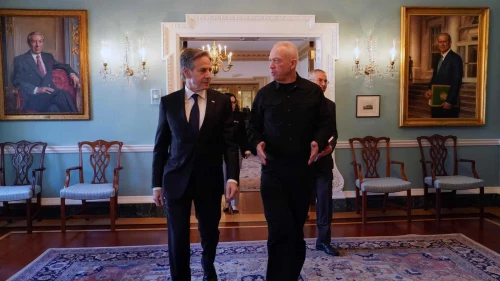 Minister of Defense Yoav Gallant meets U.S. Secretary of State Antony Blinken in Washington, D.C., March 25, 2024. Photo by Ariel Hermoni/MoD.