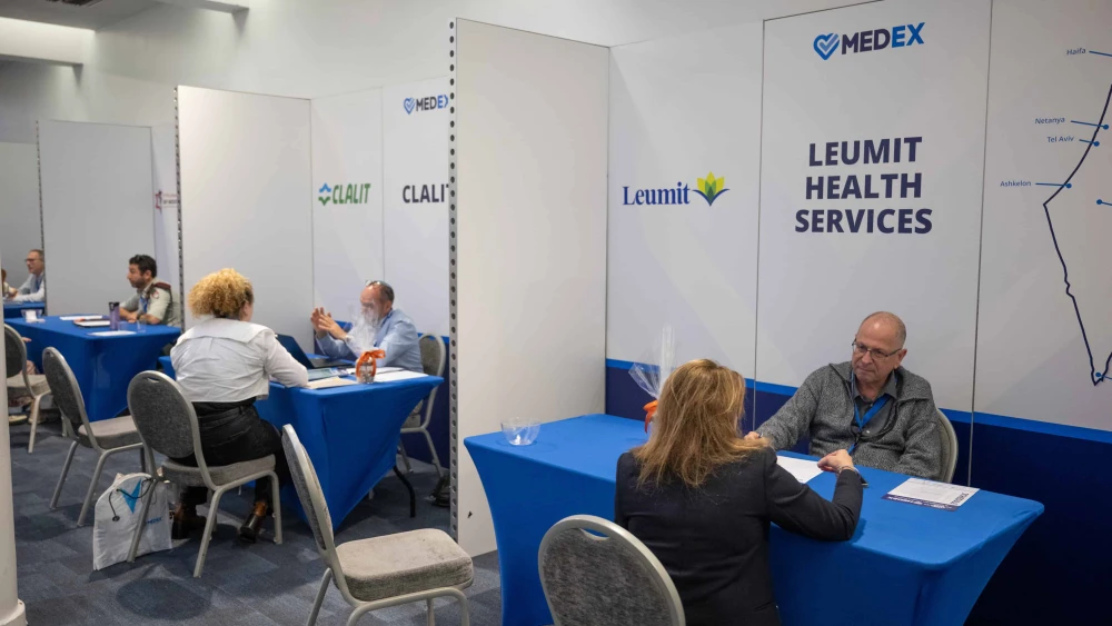 London Medex participants at recruiting interviews with representatives of Israeli health funds and hospitals. Photo by Shahar Azran.