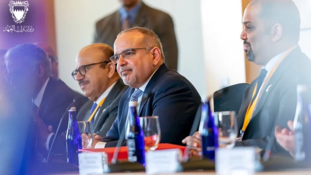 Bahraini Crown Prince and Prime Minister Salman bin Hamad meeting with AIPAC. Credit: AIPAC/Twitter.